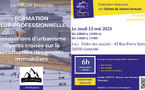 Formation interprofessionnelle "Autorisations d’urbanisme : regards croisés sur la sécurisation des projets immobiliers"