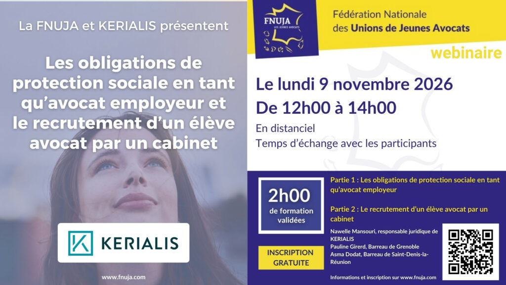 Webinaire FNUJA – KERIALIS du 9 novembre 2026