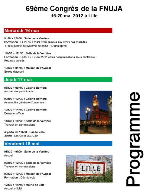 69ème Congrès de la FNUJA - Les Jeunes Avocats prennent position - Le Programme