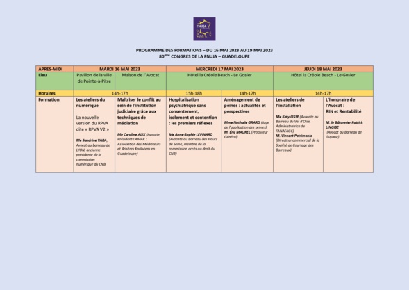 80ème congrès de la FNUJA - GUADELOUPE - An Gwadloup, Défans-la KA sonné !