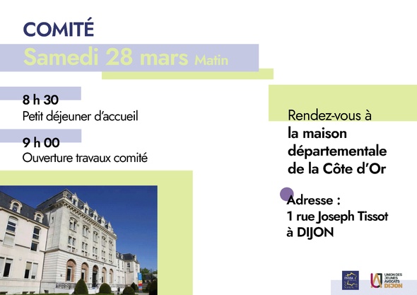 Comité décentralisé de la FNUJA de l'UJA de Dijon du 26 au 29 mars 2026