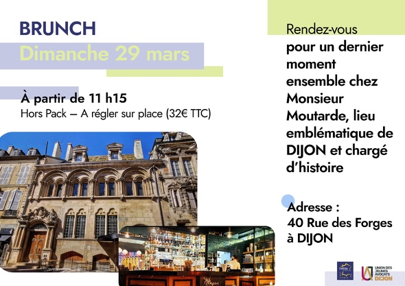 Comité décentralisé de la FNUJA de l'UJA de Dijon du 26 au 29 mars 2026