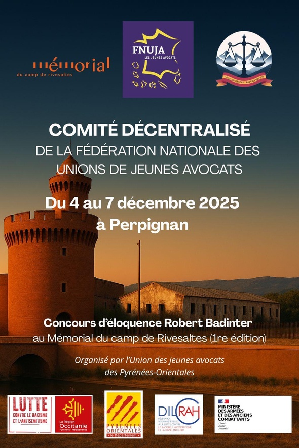 Comité décentralisé de la FNUJA de l'UJA des Pyrénées-Orientales du 4 au 7 décembre 2025