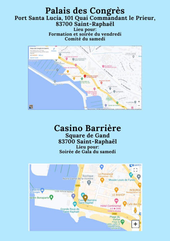 Comité décentralisé de Saint-Raphaël, du 29 février au 3 mars 2024
