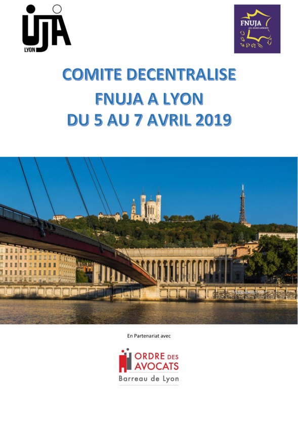 Comité décentralisé FNUJA organisé par l'UJA de Lyon