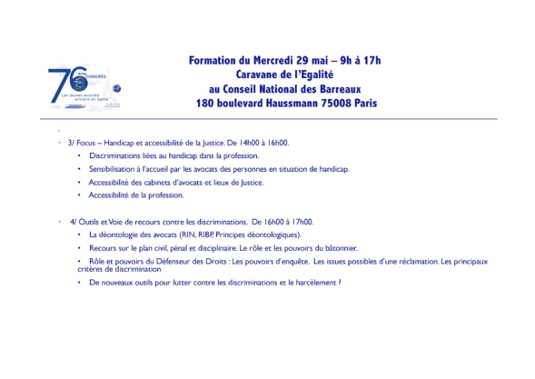 Les jeunes avocats entrent en Seine ! 76ème Congrès de la FNUJA à Paris du 29 mai au 2 juin 2019 !!!