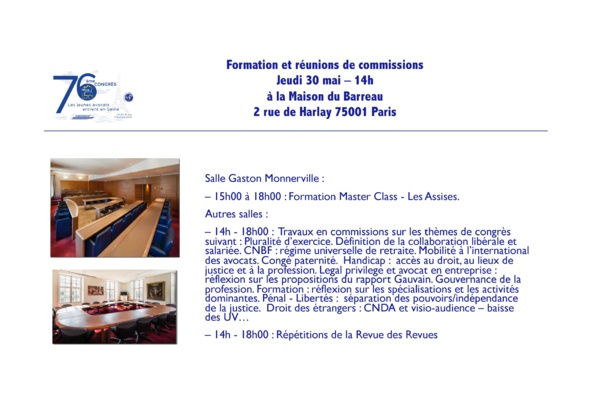 Les jeunes avocats entrent en Seine ! 76ème Congrès de la FNUJA à Paris du 29 mai au 2 juin 2019 !!!