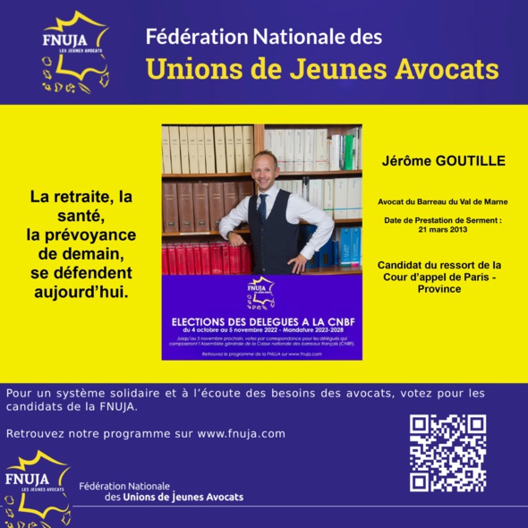 Les Jeunes Avocats - FNUJA - Élections des délégués CNBF 2022 : nos candidats