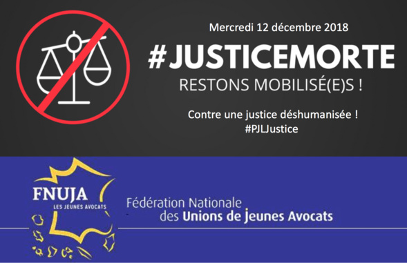 Mobilisation contre le PLJ Justice - Nouvelle journée "Justice morte" le 12 décembre !