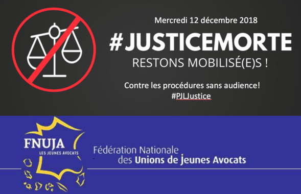 Mobilisation contre le PLJ Justice - Nouvelle journée "Justice morte" le 12 décembre !
