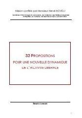 Rapport LONGUET : "33 propositions pour une nouvelle dynamique de l'activité libérale"