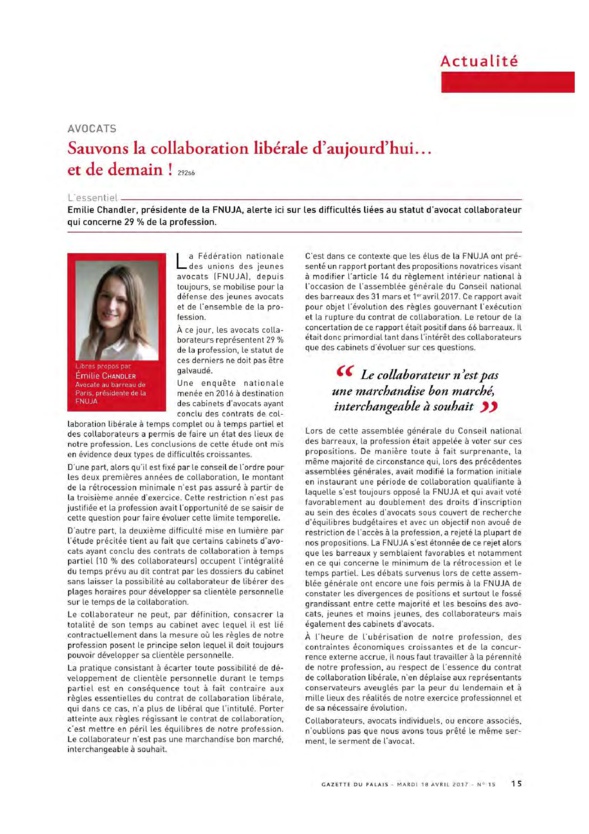 Sauvons la collaboration libérale d'aujourd'hui... et de demain !