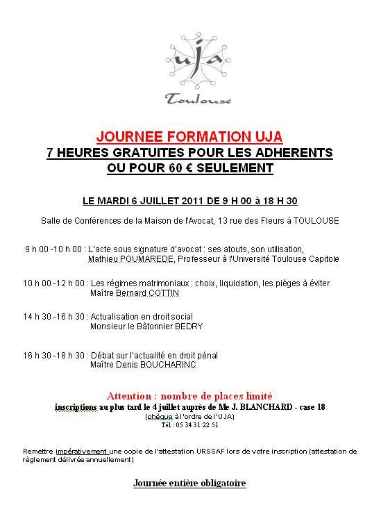 TOULOUSE - 6 Juillet 2011 - Journée de formation